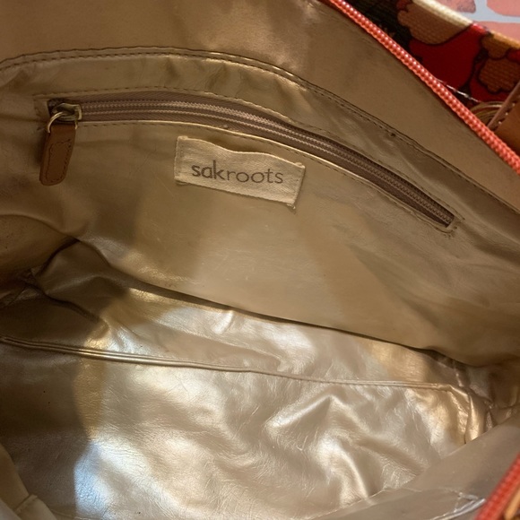 sakroots Floral Shoulder Bag Coated Canvas Purse - Picture 5 of 7